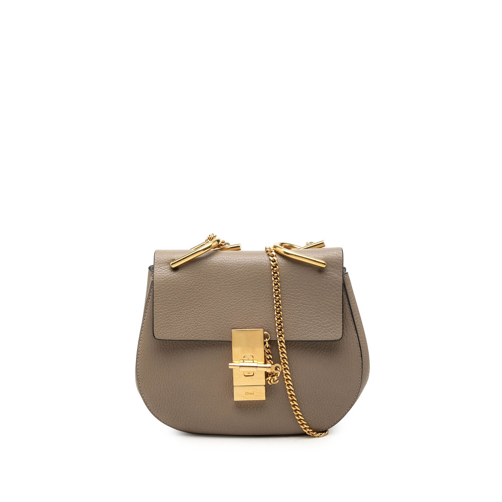 Pre-Loved Chloé Mini Grained Lambskin Drew Crossbody